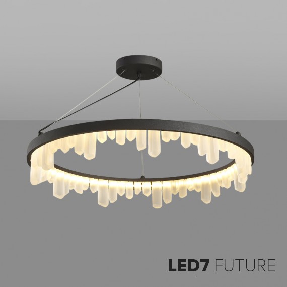 Loft Industry Modern - Black Ice Chandelier